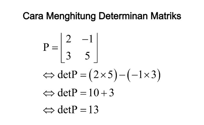 Cara menghitung determinan matriks